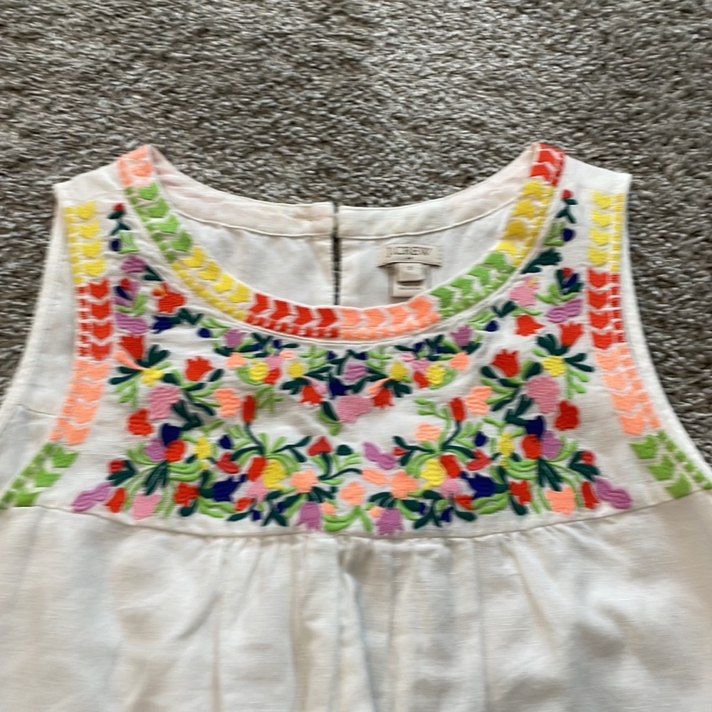 J crew embroidered linen dress - Picture 2 of 2